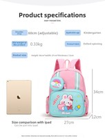 Sac à dos pour enfants personnalisé, léger, respirant, avec coussin dorsal et bretelles réglables, pour l'école primaire et la maternelle