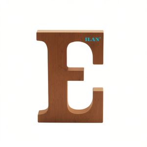 Insegna Decorativa da Parete in Legno con Lettera E 15Cm di Ilan - Product Image 2