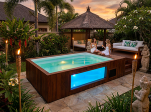 <span class=keywords><strong>Piscine</strong></span> préfabriquée en conteneur avec fenêtre en acrylique, <span class=keywords><strong>piscine</strong></span> hors sol en fibre de verre pour la famille, le jardin et la cour - Product Image 1