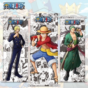 Affiche Anime Pirate King <span class=keywords><strong>Luffy</strong></span> Zoro, Peinture Murale Suspendue, Décorations Imprimées, Défilement Mural, Affiche 2D de Haute Qualité, Vente en Gros - Product Image 1