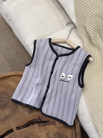 Expédition immédiate : Gilet pour enfants en stock important, 95,5 % coton extensible, doublure en mélange de soie, cardigan sans manches pour garçons et filles