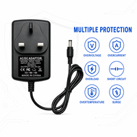 Adaptateur secteur haute efficacité 24W 12V 2A certifié EMC FCC, production personnalisée, pour caméra de sécurité et éclairage LED