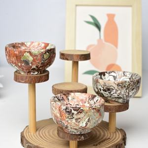 ชามอาเกตคุณภาพสูงขายส่ง สไตล์โบฮีเมียน แฟชั่นทันสมัย สำหรับตกแต่งบ้านอย่างมีเอกลักษณ์ ของขวัญวันหยุด ทำจากหิน - Product Image 4