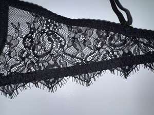 <span class=keywords><strong>Sujetador</strong></span> Balconette de Encaje Negro con <span class=keywords><strong>Push</strong></span>-<span class=keywords><strong>Up</strong></span>, Transparente, con Bordado Floral, Tejido, Copa 3/4, Sin Forro, con Aros, para Mujer - Product Image 5