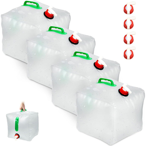 Récipient de stockage d'eau pliable en plastique PVC sans BPA 20L grande cruche de stockage d'eau pour <span class=keywords><strong>kit</strong></span> de survie d'urgence en plein air - Product Image 2