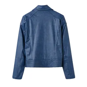 Women's High Quality 4-way Stretch Super Soft Slim Fit PU Leather Jacket