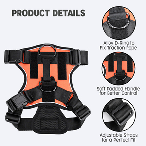 Nouveau <span class=keywords><strong>Harnais</strong></span> de Sport Réfléchissant Personnalisé pour <span class=keywords><strong>Chien</strong></span> avec 3 Patchs Amovibles, Tissu Oxford Ajustable et Doublure en Maille Respirante - Product Image 2