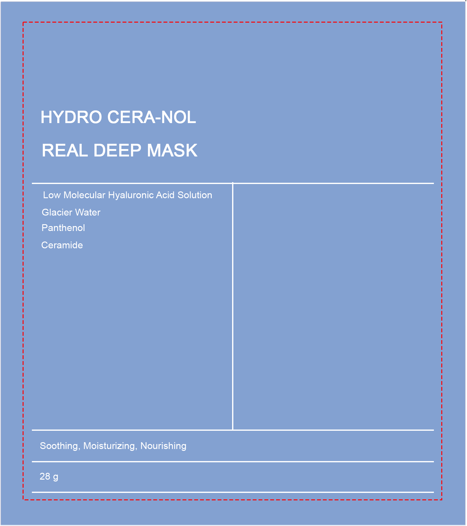 Blue bag with full white mask