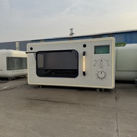 Camion de restauration mobile en acier inoxydable en forme de four à micro-ondes avec moteur pour la vente de nourriture de rue et la vente de boissons