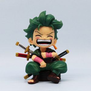 โมเดลฟิกเกอร์ตกแต่งรถรุ่น Q Luffy Zoro อะนิเมะดีไซน์ใหม่ - Product Image 2