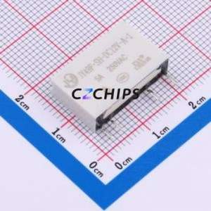JY49F-SH-DC12V-A-1 Power Relay Through hole,20x5mm Relay 12V 1 Normally Open: 1A (SPST-Normally Open)::: 4 277V-AC/30V-DC - Product Image 1