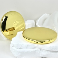 Nouveauté étui compact magnétique rond en plastique personnalisé étui vide compact pour poudre de presse emballage conteneur de fard à joues