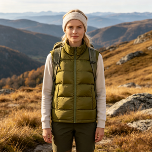 Ventes Flash : <span class=keywords><strong>Doudoune</strong></span> sans manches personnalisée pour <span class=keywords><strong>femme</strong></span>, coupe-vent, matelassage simple, thermique, 80/20 duvet de canard, idéale pour la <span class=keywords><strong>randonnée</strong></span>, le ski et le camping. - Product Image 1