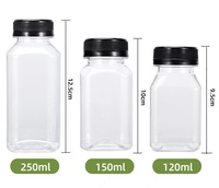 Bouteilles de jus en PET vides sans BPA de 8 oz et 12 oz, très vendues, avec bouchons inviolables blancs, pour jus, smoothies, boissons et eau