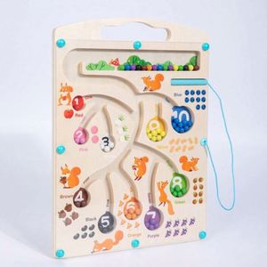 Counting Math Game Eco-Friendly Promotional Magnet Board <b>Squirrel</b> Magnetic Color and Number Maze - Product Image 1