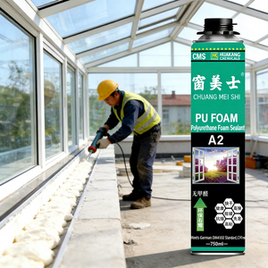 CHUANG <span class=keywords><strong>MEI</strong></span> <span class=keywords><strong>SHI</strong></span> A33 500ml Espuma de Poliuretano de Alta Resistencia al Calor y Aislamiento Acústico para Construcción, Monocomponente - Product Image 5