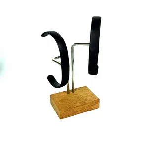 Wholesale Cabinet Jewelry Watch Stands with Removable Rubber C Ring Holder Shop Bangle Exhibitor Wooden Watch Display