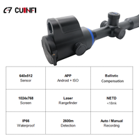 Monoculaire thermique tactique intelligent 612 LRF 640x512 avec détection 2600m, zéro automatique, pour la chasse, enregistrement double automatique/manuel