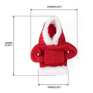 Funda Decorativa Lavable de Tela Roja con Diseño Navideño para Palanca de Cambios de Coche - Product Image 4