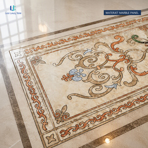 Panel de Mármol con Diseño de Acanthus en Estilo Luca Rust, Corte por Chorro de Agua |   Insignia con incrustaciones de mosaico de mármol <span class=keywords><strong>para</strong></span> diseños de paneles de hierro forjado, suministro al por mayor, ODM OEM - Product Image 3