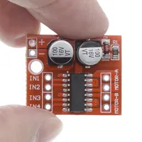 Modul penggerak 2 motor L298N, stepper motor Mini jembatan H ganda kecepatan PWM pembalik