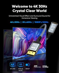 Dajiang personalizado 4K DP <span class=keywords><strong>Display</strong></span> <span class=keywords><strong>Port</strong></span> a <span class=keywords><strong>HDMI</strong></span> adaptador DP macho a <span class=keywords><strong>HDMI</strong></span> macho Cable convertidor - Product Image 5
