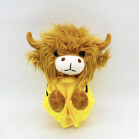 Marionnettes à main animaux de boxe Highland Cow Husky Horse jouets en peluche interactifs jouets animaux en peluche de boxe créatifs pour un jeu amusant