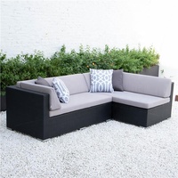 Ensemble de canapés en rotin osier d'extérieur de luxe Design unique pour jardin, patio, salle à manger, cour, meubles de parc d'hôtel