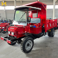Véhicule agricole tout-terrain diesel à quatre roues, cabine ouverte, pneus larges, pompe multifonctionnelle, boîte de vitesses, moteur