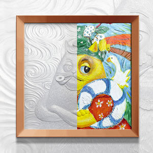 Peinture à l'huile sur toile de 35x35 cm, peinture par numéros, figurine de <span class=keywords><strong>chat</strong></span> de <span class=keywords><strong>dessin</strong></span> animé, peinture à la main sur résine, caractère chinois - Product Image 2