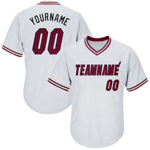 Maillot de baseball vierge en gros à manches courtes, maillot de sport uni - Product Image 1