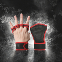 Guantes de Entrenamiento Transpirables y Cómodos de Neopreno Antideslizante, Medios Dedos, con Correas Extensibles para la Muñeca, Cierre de Velcro, Protectores de Palma