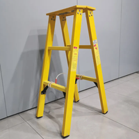 Escalera Aislante Multicompensada de Fibra de Vidrio FRP No Conductora para Mantenimiento de Subestaciones Eléctricas