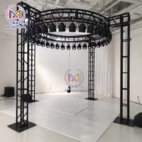 Structure en aluminium pour scène, structure circulaire ronde noire pour DJ, concert/événement