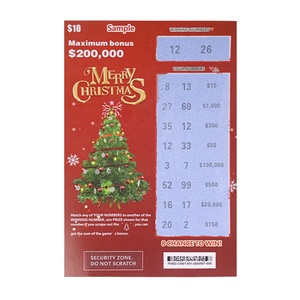 Online Design Scratch off Lottery Christmas Card Digital Printing Free Design Lottery Scratch <b>Tickets</b> - Product Image 4