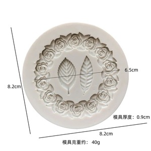 Rose And Leaf Fondant Lace Mat Cake Mold Round Silicone For DIY Cake Decoration Wedding - Product Image 5