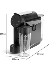 Machine à café à capsules de maison avec brasseurs à portion unique, mousseur à lait, autonettoyant, expresso, cappuccino, latte, multi-capsules
