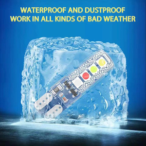 Hot bán T10 ổ cắm 8smd 3030 Xe bốn màu đèn flash LED nội thất ánh sáng 168 <span class=keywords><strong>194</strong></span> W5W nhấp nháy tự động chiều rộng đèn giải phóng mặt bằng bóng đèn - Product Image 6