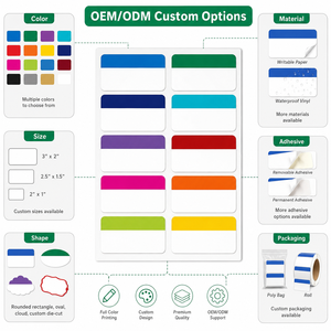 400 adesivi colorati con targhette con nome 16 colori (7.62cm X 5.08cm) distintivi di identificazione Stick per etichette di imballaggio - Product Image 3