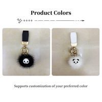 Porte-clés personnalisé en fourrure de vison, pendentif animal moelleux pour sac à main, sac à dos, cadeau, accessoire OEM ODM en gros