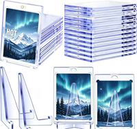 Étui de protection transparent avec support pour cartes Yu-Gi-Oh Star Collection, avec logo personnalisé, aimant puissant, épais et motif dessin animé