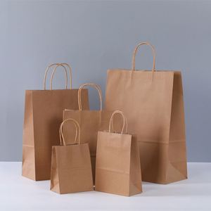 Bolsas de Papel Kraft con Asas Marrones, Personalizadas, Ecológicas, Reutilizables, con su Propio Logotipo, para Regalos, Alimentos y Comestibles, Venta al Por Mayor - Product Image 4