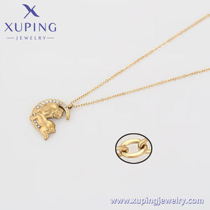 Muslimex xuping <span class=keywords><strong>gioielli</strong></span> moda regalo per <span class=keywords><strong>la</strong></span> festa della mamma ricordo baby the moon stone collana a catena color oro 14K in acciaio inossidabile - Product Image 4