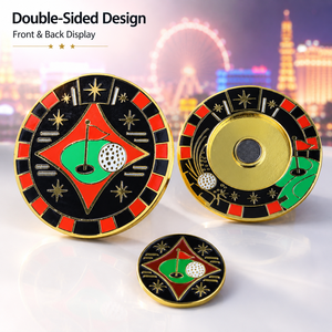 Custom Irregular Shape Magnetic <b>Golf</b> Ball Marker with Enamel Craft for <b>Golf</b> Club Souvenir Projects - Product Image 2