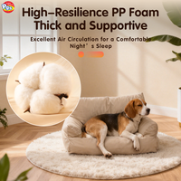 Canapé-lit minimaliste pour animaux de compagnie en tissu technique lavable, antidérapant, avec rembourrage en coton PP, vente en gros d'usine, OEM ODM, approvisionnement en vrac