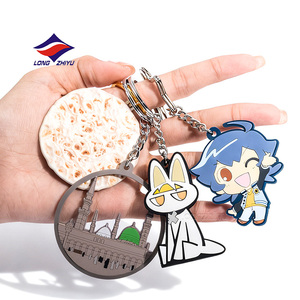Longzhiyu, fabricant de porte-clés en PVC personnalisés depuis 20 ans, conception OEM, porte-clés en caoutchouc plat 2D, logo, étiquette, personnage de dessin animé, porte-clés - Product Image 5
