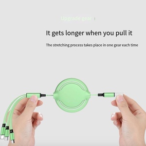 Nhà Máy OEM Logo 3 Trong 1 Quà Tặng 1M Nhanh Chóng Sạc Cáp Linh Hoạt Micro USB Type-C Ngày Cáp Cho Iphone Xiaomi Huawei - Product Image 4