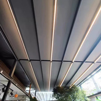 Pergola rétractable en aluminium électrique avec toit en PVC motorisé, télécommande, personnalisable, pour jardin extérieur