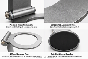 Soporte Plegable de Aluminio para <span class=keywords><strong>Cafetera</strong></span>, Estante Resistente para Máquina de Espresso, Ahorro de Espacio, Organizador de Cocina - Product Image 5