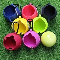 Pochette de balle 65mm pour parc balle de Golf housse de rangement de protection support de balle de Golf en Silicone avec clip à boucle en métal